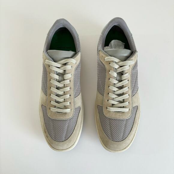 John Elliott Handcrafted Taupe & Gray Low Top Leather Sneakers EU 44 Size 11 - Picture 2 of 12